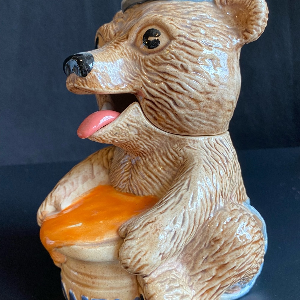 Charming Bear Honey Pot - Brown and Orange